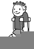 Broken Leg Cast Clipart Image