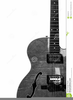 Electric Guitar Clipart Black And White Image