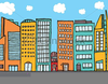 Urban Neighborhood Clipart Image