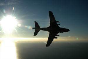 An Ea-6b  Prowler  From Electronic Attack Squadron One Twenty Eight (vaq-128) Flies A Routine Training Exercise Image