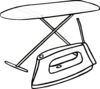 Iron And Iron Board Clip Art