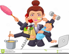 Humorous Maid Clipart Image