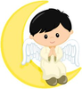 Boy And Girl Angel Clipart Image