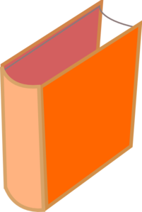 Small Orange Book Clip Art