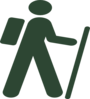 Green Hiker Clip Art