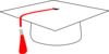 Red Mortarboard Clip Art