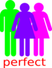 Boy And 2 Girls Stick Figure - Women  Clip Art