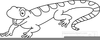 Gecko Clipart Black And White Image