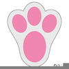 Rabbit Paw Prints Clipart Image