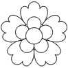 Free Clipart Flower Stencil Image