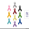 Cancer Awareness Ribbons Clipart Image