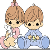 Baby Boy Precious Moments Clipart Image