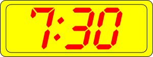 Digital Clock 7:30 Clip Art