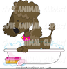 Poodle Bathtub Clipart Image