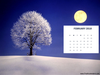 Full Snow Moon February Calendar Image