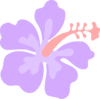 Purp & Pink Hibiscus Clip Art