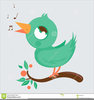 Birds Singing Clipart Image