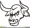 Black And White Bull Clipart Image