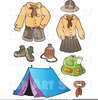 Camper Girl Clipart Image