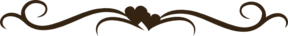 Brown Heart Swirl Clip Art
