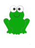 Frog Dark Green Clip Art