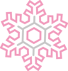 Pink And Gold Snowflake Clip Art