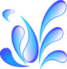 Large Blue Drops Clip Art