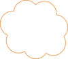 Orange Cloud Clip Art