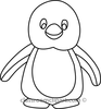 Penguin B Outline Image