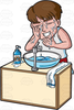 Washing Face Clipart Image
