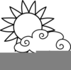 Sun Blackline Clipart Image