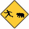 Deer Xing Clipart Image