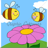 Clipart Of Bees And Flowers Image