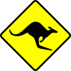 Caution Kangaroo Clip Art