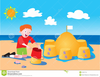 Snowman At The Beach Clipart Image