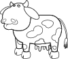 Cow Outline Clip Art