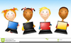 Clipart Of Children Using Computers Image