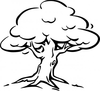 Tree Outline Clip Art Image