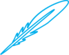 Feather Blue White Clip Art