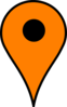 Map Marker - Soft Orange 2 Clip Art