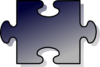 Puzzle Gradient Navy Gray Clip Art