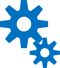 Blue Gears Clip Art