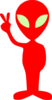 Beauty Alien Red Clip Art