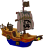 Dark Blue Pirate Ship Clip Art