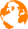 Orange Globe Clip Art