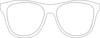 Black And White Sunglass Frames Clip Art