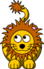 Lion Looking Left-up Clip Art