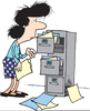 Clipart Of Overworked Secretary Image