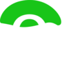 Number 0 Button - Green Clip Art