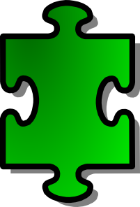 Green Jigsaw Piece 13 Clip Art